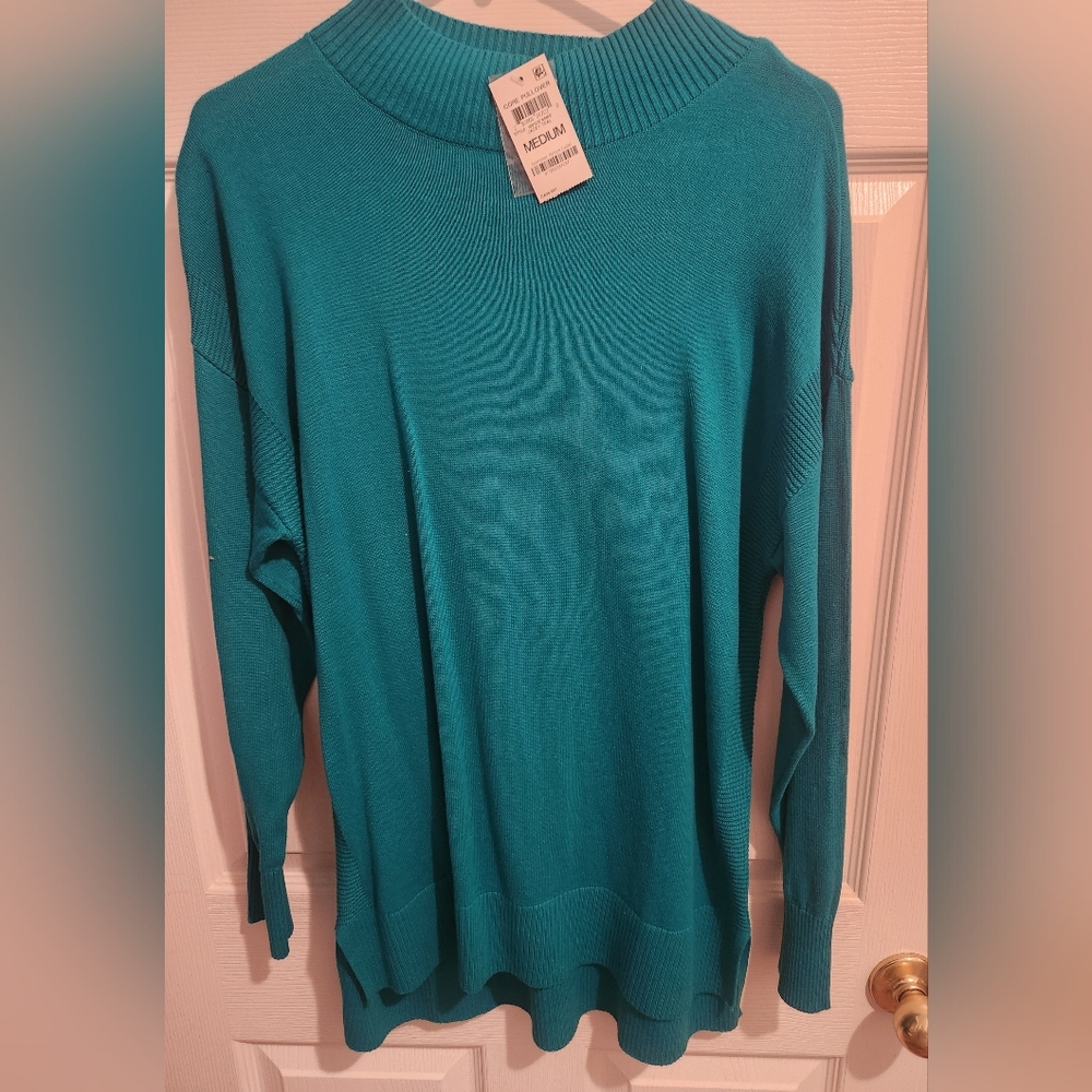 NWT Karen Scott 100% Cotton Tunic Sweater